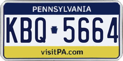 PA license plate KBQ5664