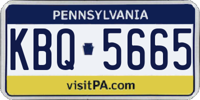 PA license plate KBQ5665