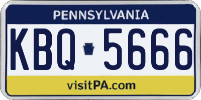 PA license plate KBQ5666