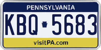 PA license plate KBQ5683