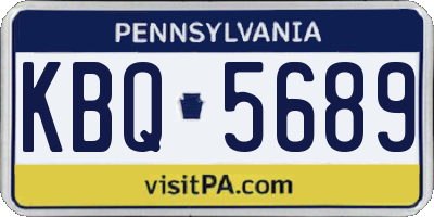 PA license plate KBQ5689
