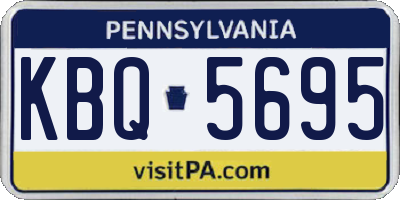 PA license plate KBQ5695