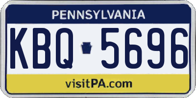 PA license plate KBQ5696