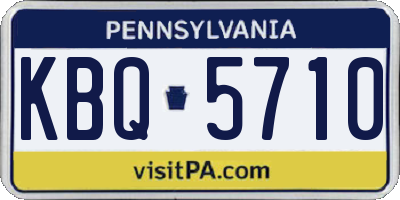 PA license plate KBQ5710