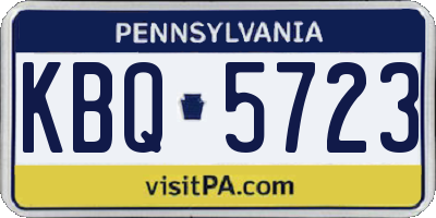 PA license plate KBQ5723