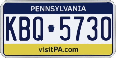 PA license plate KBQ5730