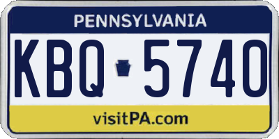 PA license plate KBQ5740