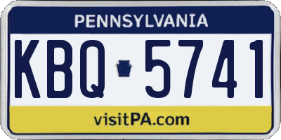 PA license plate KBQ5741