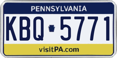 PA license plate KBQ5771