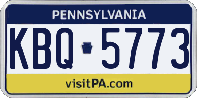 PA license plate KBQ5773