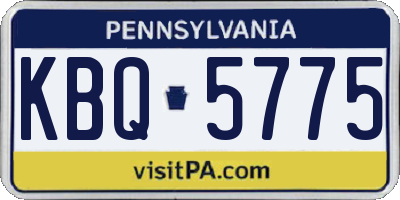 PA license plate KBQ5775