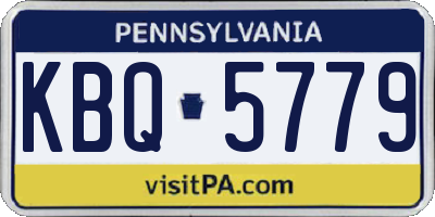 PA license plate KBQ5779