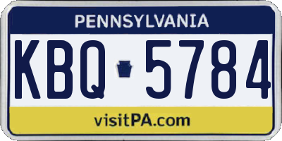 PA license plate KBQ5784