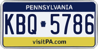 PA license plate KBQ5786