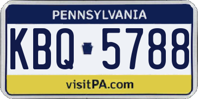 PA license plate KBQ5788