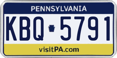 PA license plate KBQ5791