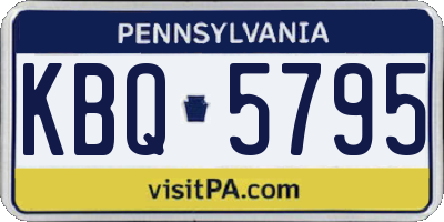 PA license plate KBQ5795
