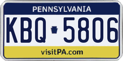 PA license plate KBQ5806