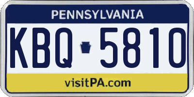 PA license plate KBQ5810