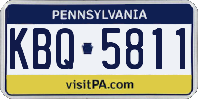 PA license plate KBQ5811