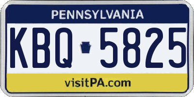 PA license plate KBQ5825