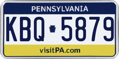 PA license plate KBQ5879