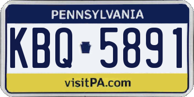 PA license plate KBQ5891