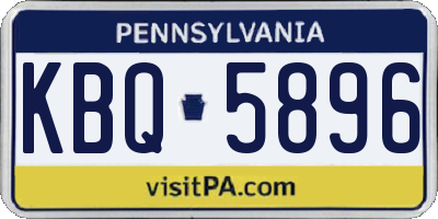 PA license plate KBQ5896
