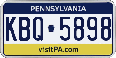 PA license plate KBQ5898