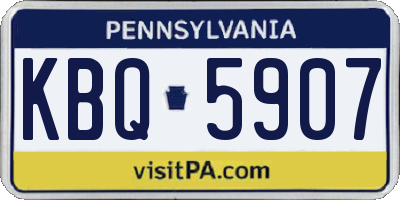 PA license plate KBQ5907