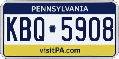 PA license plate KBQ5908
