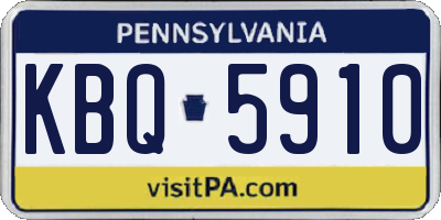 PA license plate KBQ5910