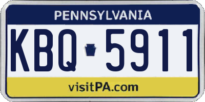 PA license plate KBQ5911