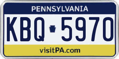 PA license plate KBQ5970