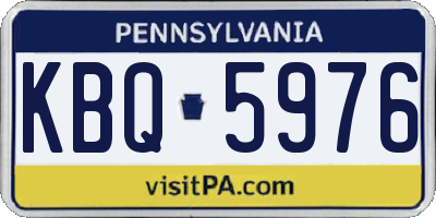 PA license plate KBQ5976