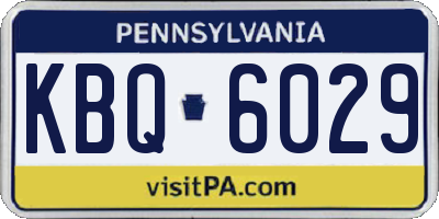 PA license plate KBQ6029