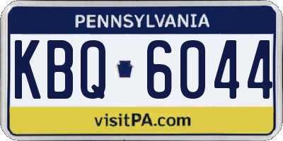 PA license plate KBQ6044