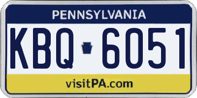 PA license plate KBQ6051