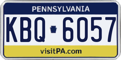 PA license plate KBQ6057