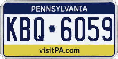 PA license plate KBQ6059