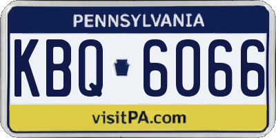 PA license plate KBQ6066