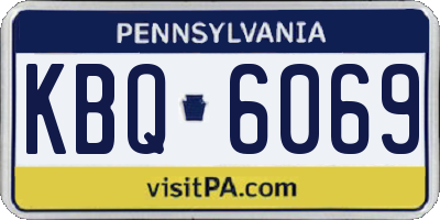 PA license plate KBQ6069