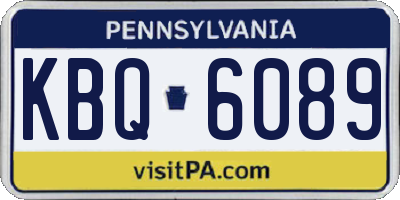 PA license plate KBQ6089
