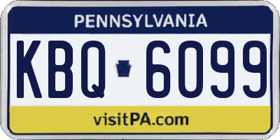 PA license plate KBQ6099
