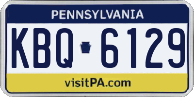 PA license plate KBQ6129