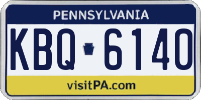 PA license plate KBQ6140