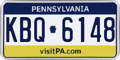 PA license plate KBQ6148