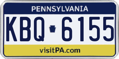 PA license plate KBQ6155