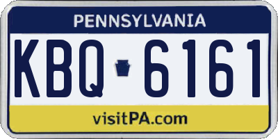 PA license plate KBQ6161
