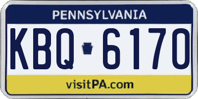 PA license plate KBQ6170
